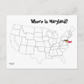 Waar is Maryland? Briefkaart (Voorkant)