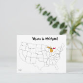 Waar is Michigan? Briefkaart (Staand voorkant)