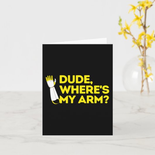 Waar is mijn arm geamputeerd gehandicaptenbewustzi kaart (Gele Bloem)