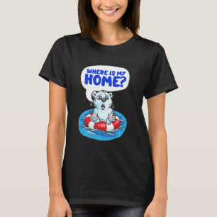 Waar is mijn Beer Baby Global Warming P T-shirt