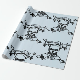 Waar is mijn Booty Skull en Crossbones? Cadeaupapier