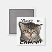Waar is mijn Coffee Cat? Magneet (Voorkant / Achterkant)