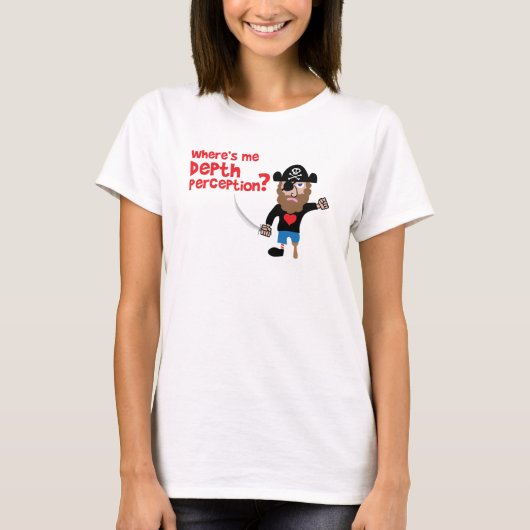 Waar is mijn dieptewaarneming? t-shirt (Voorkant)