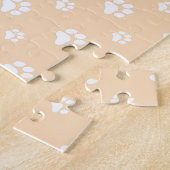 Waar is mijn diner? Rottweiler met Red Dog Dish Legpuzzel (Zijkant)