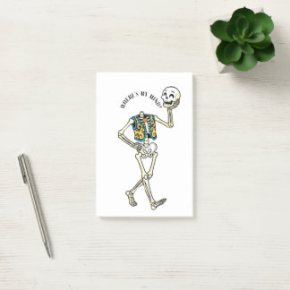 Waar is mijn geest Grappige Halloween skelet Post- Post-it® Notes