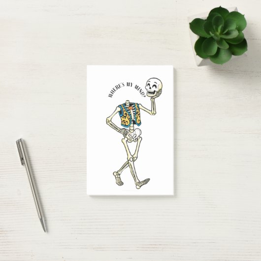Waar is mijn geest Grappige Halloween skelet Post- Post-it® Notes (Kantoor)