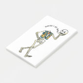 Waar is mijn geest Grappige Halloween skelet Post- Post-it® Notes (Schuin)