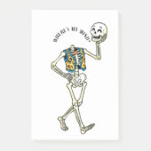 Waar is mijn geest Grappige Halloween skelet Post- Post-it® Notes (Voorkant)