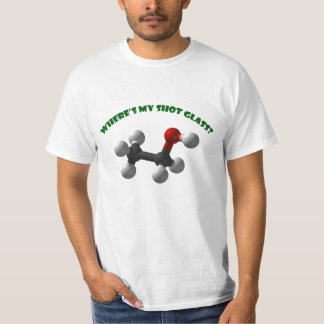 Waar is mijn heet glas-ethanol t-shirt