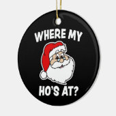 Waar is mijn Ho? Funny Kerstkerstkerstkerstsieraad Keramisch Ornament (Links)