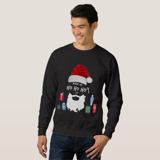 "Waar is mijn Ho Ho?" Kerstshirt Trui (Voorkant volledig)