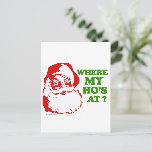 Waar is mijn hoer? briefkaart (Staand voorkant)