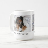 Waar is mijn java? Cavalier King Charles Spaniel Koffiemok (Voorkant links)