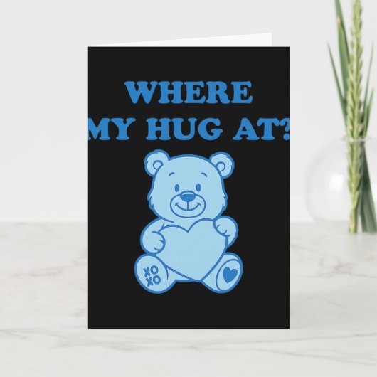 Waar is mijn knuffel cute beer kaart (Voorkant)