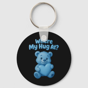 Waar is mijn knuffel Cute Beer met hart grappige V Sleutelhanger