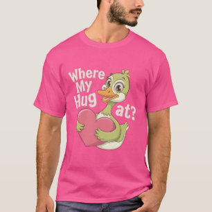 Waar is mijn knuffel? Funny Meme Schattige Goose T-shirt