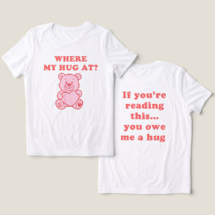 Waar is mijn knuffel – Perzik Teddybeer Schattig G Tri-Blend Shirt