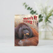 Waar is mijn koffie!!! briefkaart (Staand voorkant)
