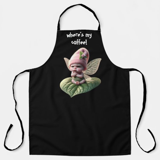 Waar is mijn koffie! schort (Voorkant)