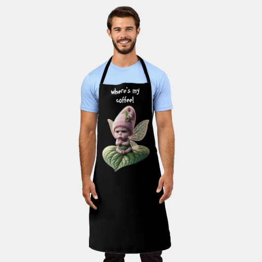 Waar is mijn koffie! schort (Gedragen)