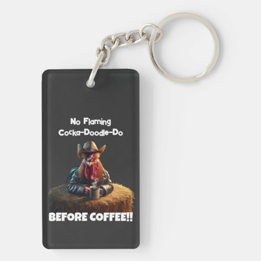 Waar is mijn koffie! sleutelhanger (achterkant)