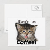 Waar is mijn koffiekat? briefkaart (Voorkant / Achterkant)