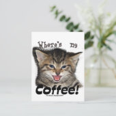 Waar is mijn koffiekat? briefkaart (Staand voorkant)
