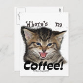 Waar is mijn koffiekat? briefkaart (Voorkant / Achterkant)