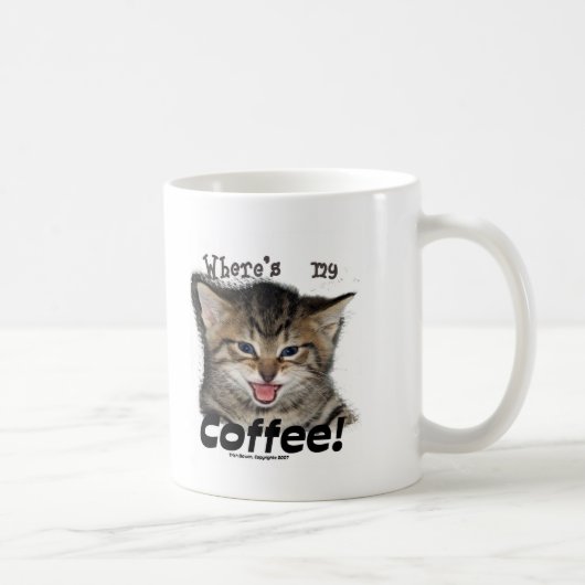 Waar is mijn koffiekat? koffiemok (Rechts)