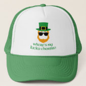 Waar is mijn Lucky Charms? St Patrick Day Leprecha Trucker Pet (Voorkant)