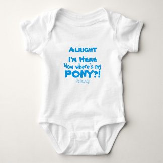 Waar is mijn Pony in Blauw Romper