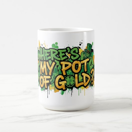 Waar is mijn pot met goud St. Patrick's Day Koffiemok (Center)