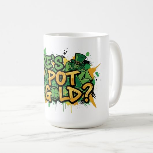 Waar is mijn pot met goud St. Patrick's Day Koffiemok (Voorkant rechts)