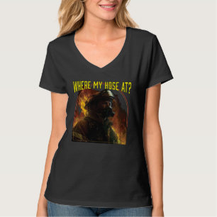 Waar is mijn slang brandweerman brandweer brandwee t-shirt
