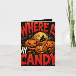 Waar Is Mijn Snoepgoed Halloween Vouw Uitnodiging