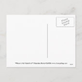 "Waar is mijn Valentijn?" Briefkaart (Achterkant)