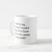 Waar is mijn venti decaf? koffiemok (Voorkant links)