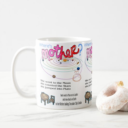 Waar is Moeder Moeder Speciale Mok  (Met donut)