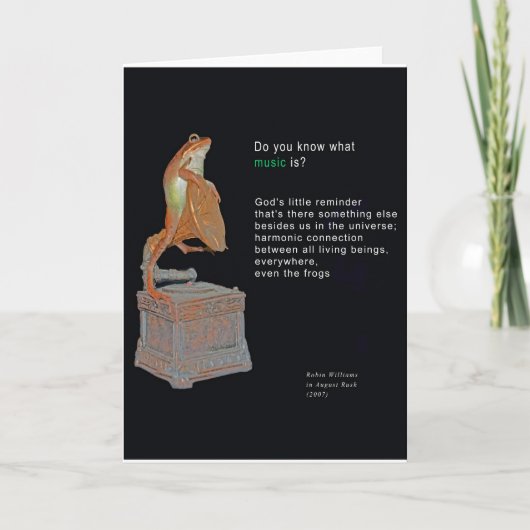 Waar is muziek voor? Wenskaart Kaart (Voorkant)