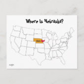 Waar is Nebraska? Briefkaart (Voorkant)