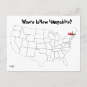 Waar is New Hampshire? Briefkaart (Voorkant)