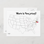 Waar is New Jersey? Briefkaart (Voorkant / Achterkant)