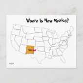 Waar is New Mexico? Briefkaart (Voorkant)