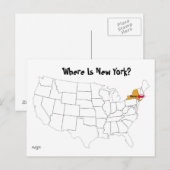 Waar is New York? Briefkaart (Voorkant / Achterkant)