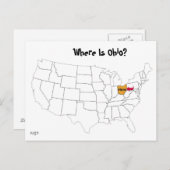 Waar is Ohio? Briefkaart (Voorkant / Achterkant)