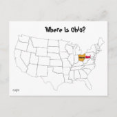 Waar is Ohio? Briefkaart (Voorkant)