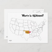 Waar is Oklahoma? Briefkaart (Voorkant / Achterkant)