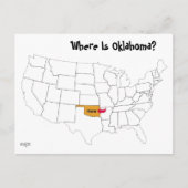 Waar is Oklahoma? Briefkaart (Voorkant)