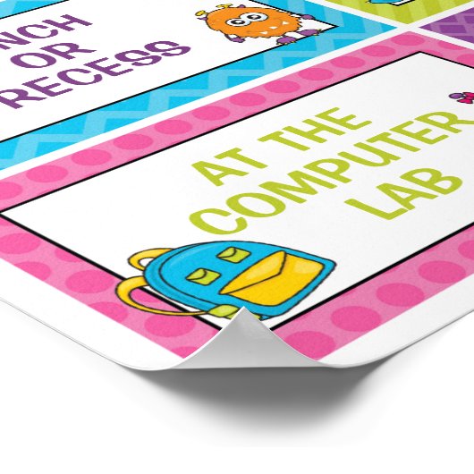 Waar is ons klaslokaal? poster (Hoek)