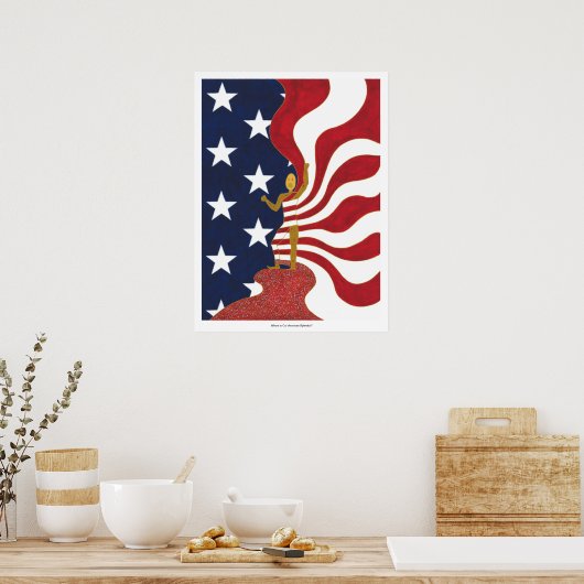 Waar is onze Amerikaanse Splendor? - Afdrukken Poster (Keuken)
